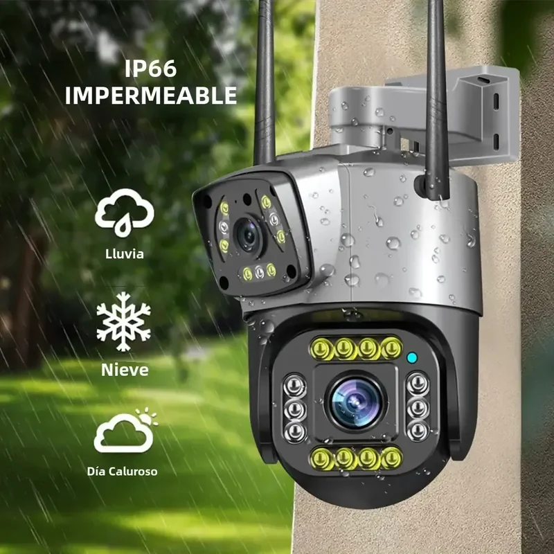 Detalhe 2 — Câmera Externa PTZ Wi-Fi Lente Dupla 2MP + 2MP —