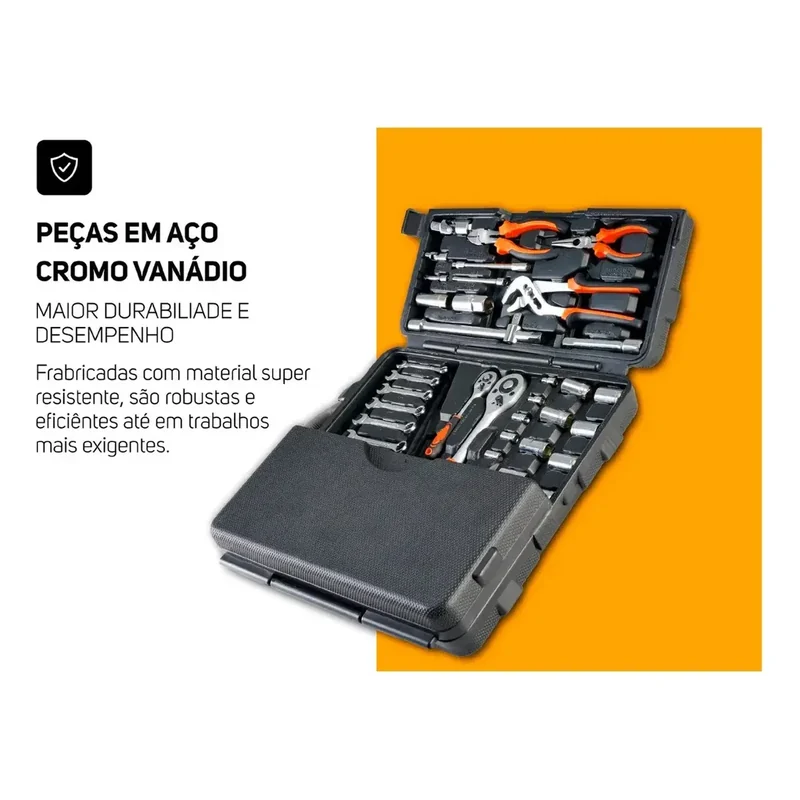 Detalhe 3 — Jogo de Ferramentas Profissional 110 Peças com