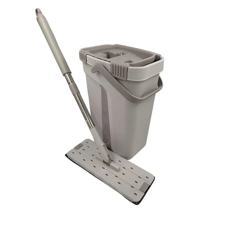 Detalhe 1 — Mop Plano Lava e Seca com Balde 2 Compartimentos,