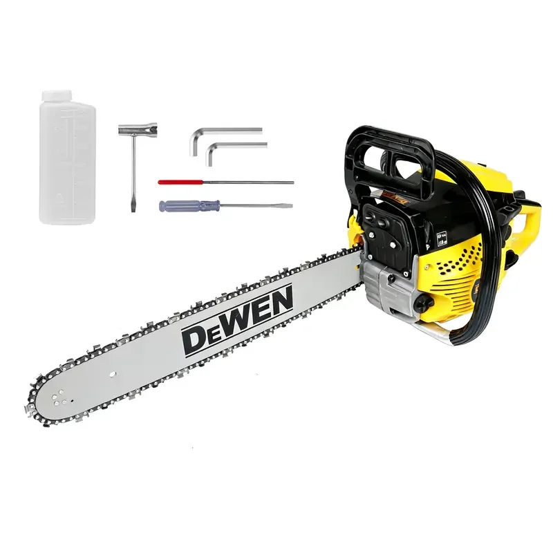 Detalhe 1 — Motosserra a Gasolina DEWEN DW404 52cc Barra 20