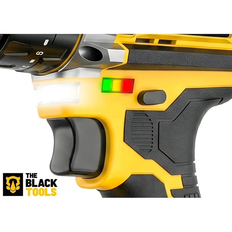 Detalhe 3 — Parafusadeira Furadeira de Impacto 21V The Black