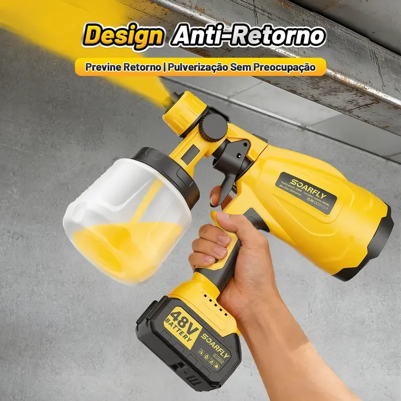 Detalhe 3 — Pistola de Pintura Soarfly 48V 800 ml Sem Fio