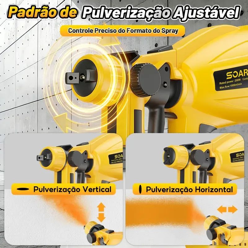 Detalhe 7 — Pistola de Pintura Soarfly 48V 800 ml Sem Fio