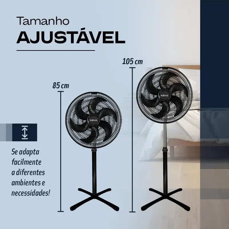 Imagem 6 de Kit 2 Ventiladores 40cm de Coluna Turbo 126W de Potência