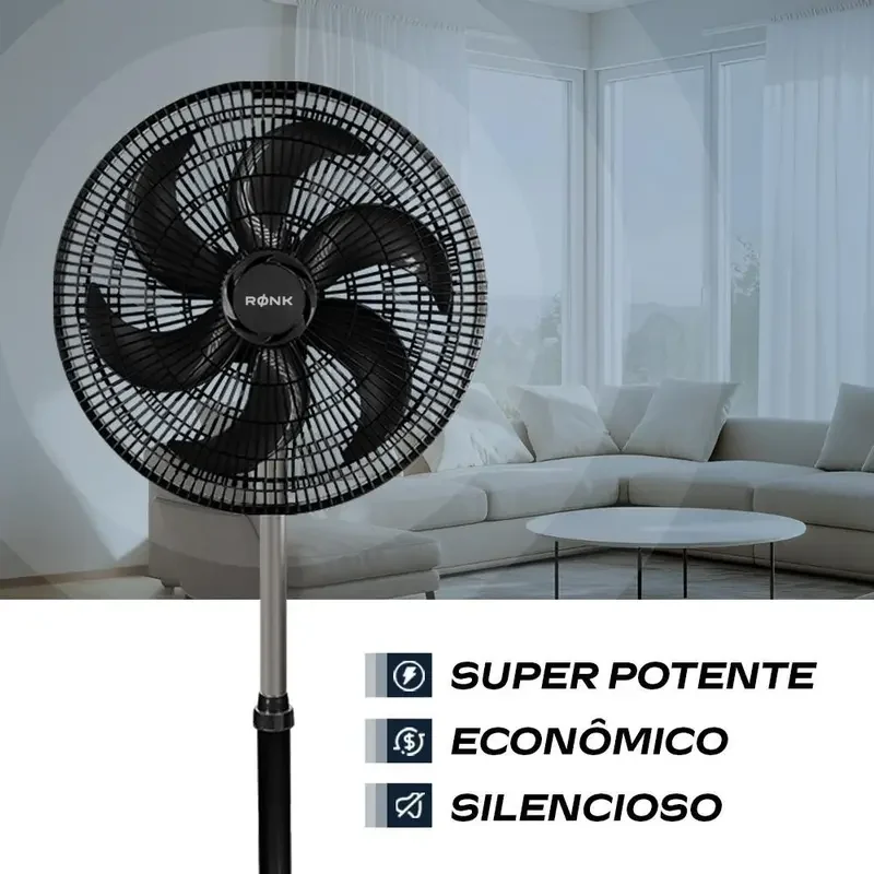Detalhe 3 — Kit 2 Ventiladores de Coluna 40 cm Turbo 126W